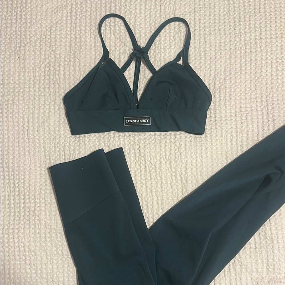 Savage X Fenty Women's Dark Green Set